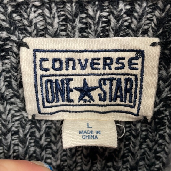 Converse Space Gray Full Zip Up Sweater Jacket - Picture 4 of 8